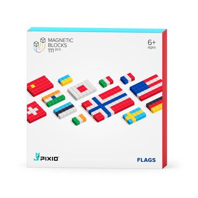 PIXIO-Flaggen, Lear-Geographie mit magnetischen Flaggen