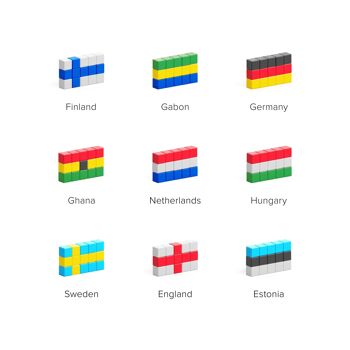 Drapeaux PIXIO, Lear Géographie avec drapeaux magnétiques 8