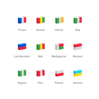 Drapeaux PIXIO, Lear Géographie avec drapeaux magnétiques 9