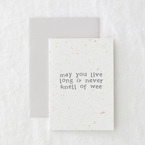 May You Live Long Coffee Grounds Birthday Greetings Card