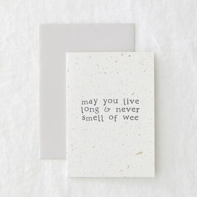 May You Live Long Coffee Grounds Birthday Greetings Card