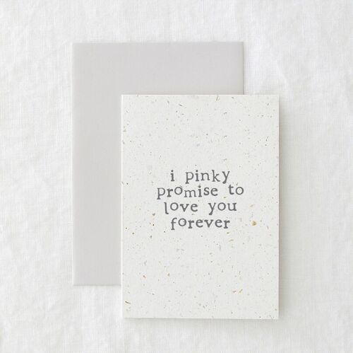 Pinky Promise Coffee Grounds Love Greetings Card