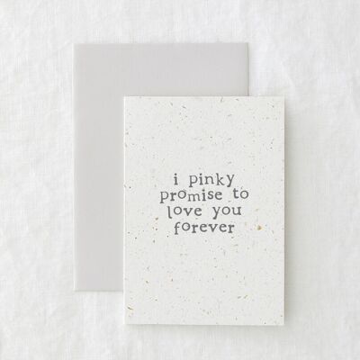Carte de voeux d'amour du marc de café Pinky Promise