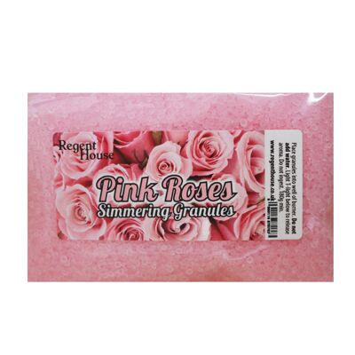 Köchelndes Granulat mit rosa Rosen