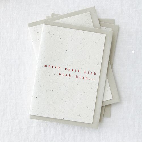 Christblah blah blah - Festive Christmas Card Pack - Reindeer Poo - Eco-Friendly Greeting Cards
