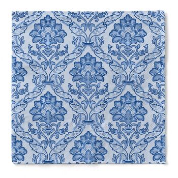 Serviette Cleve en bleu en tissu 40 x 40 cm, 3 plis, 100 pièces 1