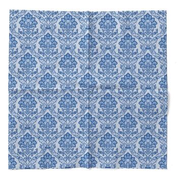 Serviette Cleve en bleu en tissu 40 x 40 cm, 3 plis, 100 pièces 3