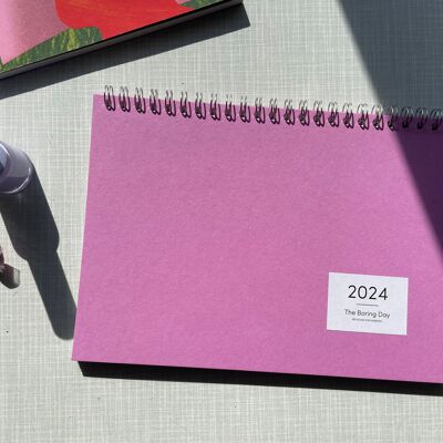 Calendario de mesa 2024 rosa