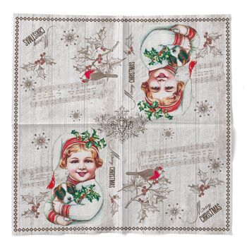 Serviette de Noël Chiot en tissu 40 x 40 cm, 100 pièces 3