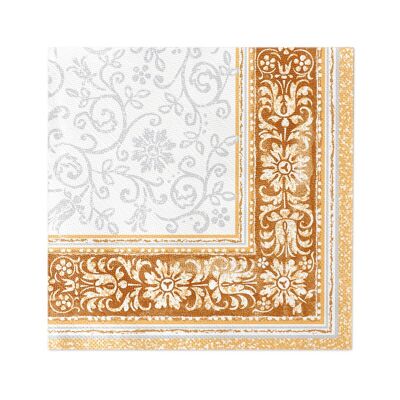 Serviette Lara in Terrakotta aus Tissue Deluxe®, 4-lagig, 40 x 40 cm, 50 Stück