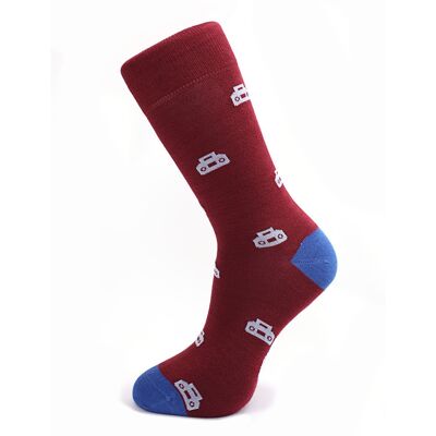 Maroon boombox socks