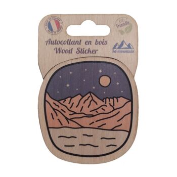 Stickers en bois "montagne désert" 1