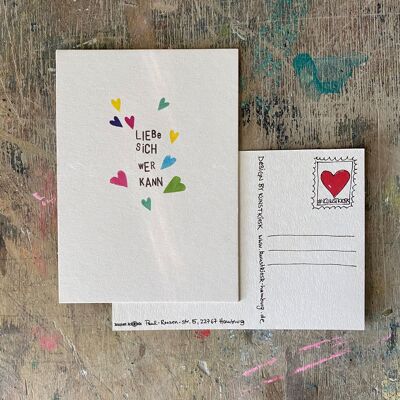 Carte postale "Aimez-vous qui peut"