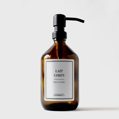 Amber glass apothecary bottle - Body lotion - Refillable