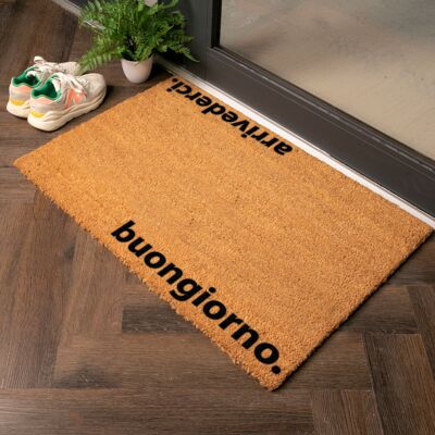 Arrivederci Country Size Coir Doormat