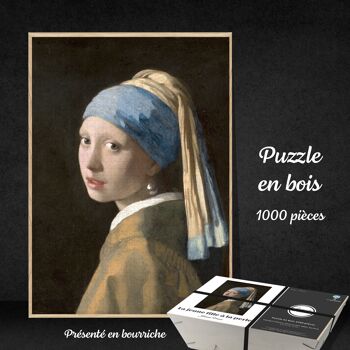 Puzzle en bois 1000 pièces "La Jeune Fille à la Perle" - Artiste Johannes Vermeer 1