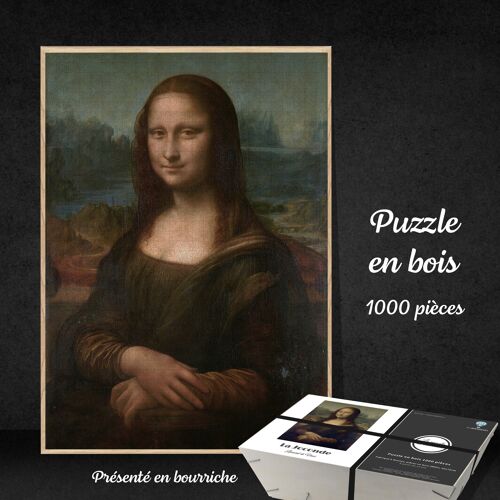 PUZZLE en bois 1000 pièces "La Joconde" - Artiste Léonard de Vinci