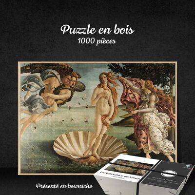 Wooden PUZZLE 1000 pieces "The Birth of Venus" - Artist Sandro Botticelli