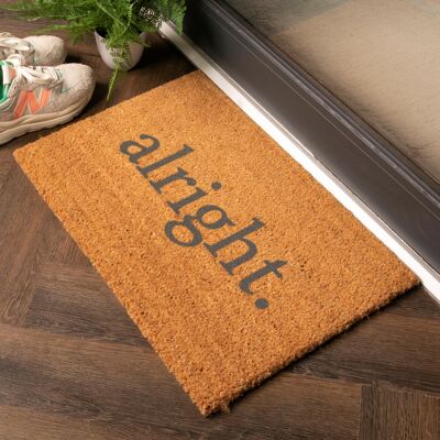 Grey Alright Doormat