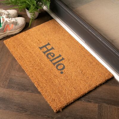 Grey Hello Dot Doormat