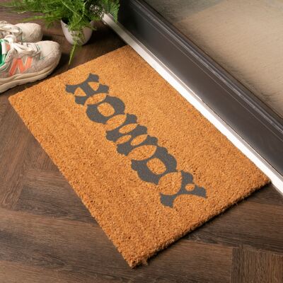 Grey Howdy Doormat