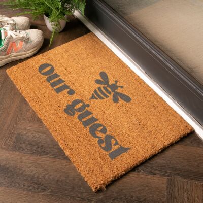 Grey Bee Our Guest Doormat