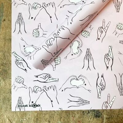 wrapping paper "hands"