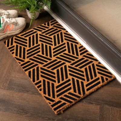 Fußmatte mit geometrischen Linien