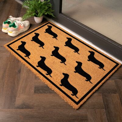 Dachshund Country Size Coir Doormat