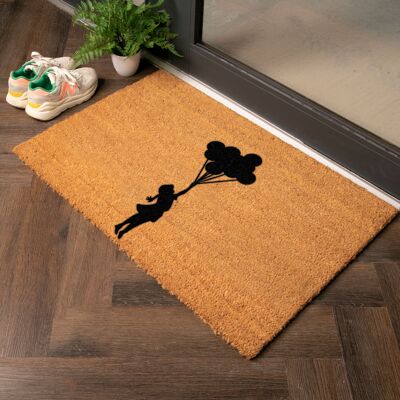 Balloon Girl Country Size Coir Doormat