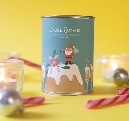 Kit à semer "Noël Joyeux (gâteau)" Fabriqué en France