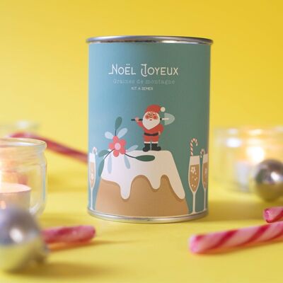 Kit à semer "Noël Joyeux (gâteau)" Fabriqué en France