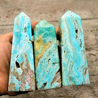 Blue Aragonite Obelisk Crystal (200g - 600g)