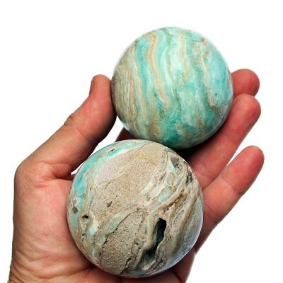 Blue Aragonite Sphere (55mm - 70mm)