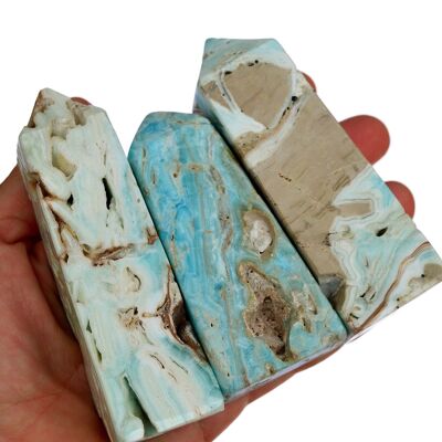 Tour d'Aragonite Bleue (100g - 200g)