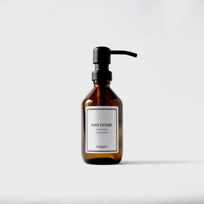 Amber Glass Apothecary Bottle - Intimate Care - Refillable