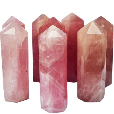 1.5 Kg Wholesale Lot of Pink Quartz Tower (4-5 Pcs)