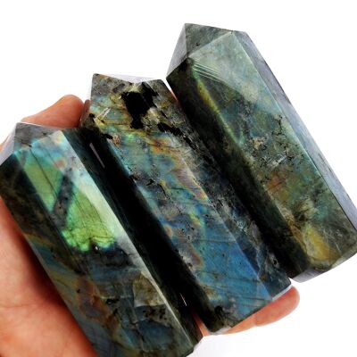 1.5 Kg Lot of Labradorite Point (4-5 Pcs)