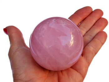 Cristal de sphère de quartz rose de 1 kg (3-4 pièces) (50 mm - 65 mm) 2