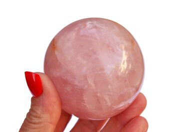 Cristal de sphère de quartz rose de 1 kg (3-4 pièces) (50 mm - 65 mm) 5