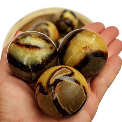 1 Kg Lot of Septarian Sphere Stone (5-6 Pcs) - (40mm - 60mm)