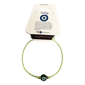 Bracelet Mauvais Œil Coloré, Vert 1