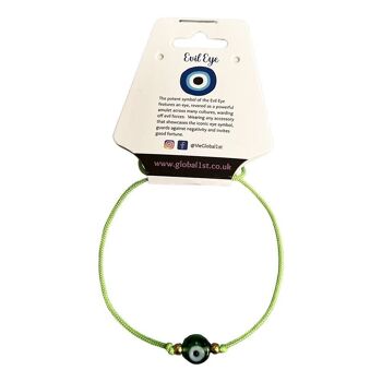 Bracelet Mauvais Œil Coloré, Vert 3