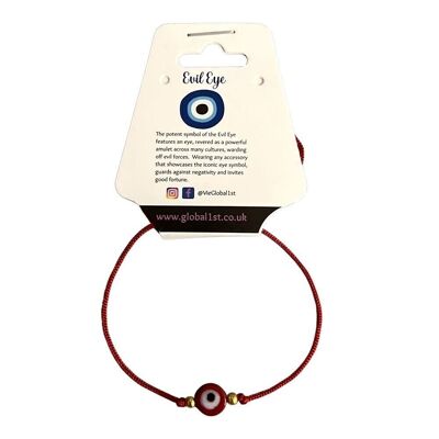 Böses Auge farbiges Armband, Rot