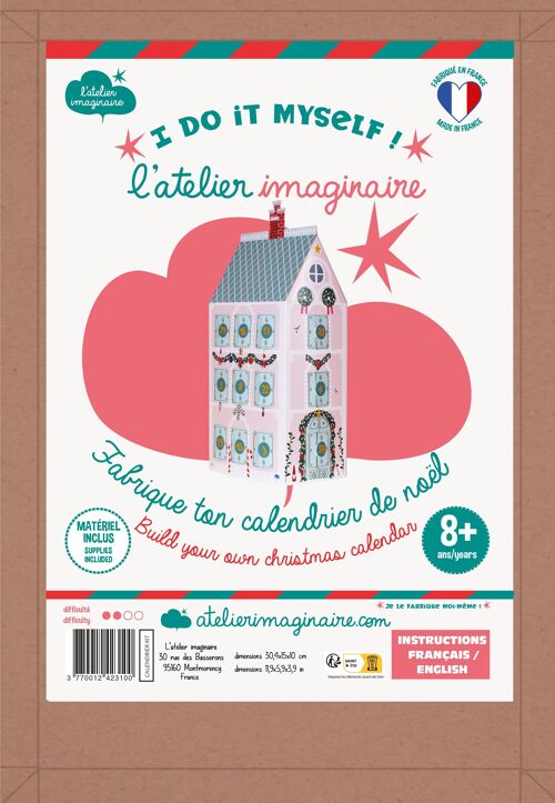 Kit Calendrier de l'Avent à construire- Kit bricolage/activité enfant en anglais