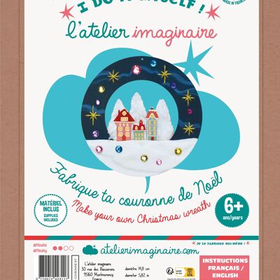 Christmas wreath kit to make - DIY kit/children's activity in English