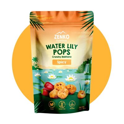 Water Lily Pops - Spicy (Better than popcorn!) 24 x 28g