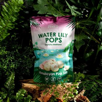 ZENKO Water Lily Pops - Sel rose de l'Himalaya (24x28g) | Végétalien, sans gluten, 10 % de protéines | Collation santé | Mieux que le pop-corn ! 3