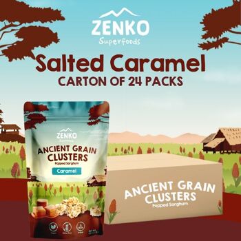 Grappes de céréales anciennes ZENKO - Caramel (24x35g) | Végétalien et sans gluten | Collation santé | Mieux que le pop-corn ! 3