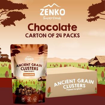 Grappes de céréales anciennes ZENKO - Chocolat (24x35g) | Végétalien et sans gluten | Collation santé | Mieux que le pop-corn ! 3